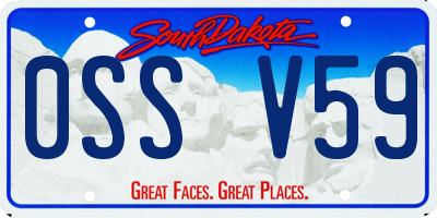 SD license plate 0SSV59