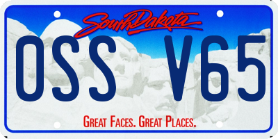SD license plate 0SSV65