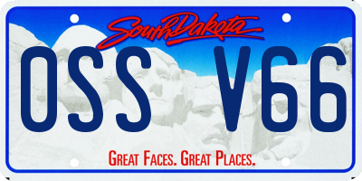 SD license plate 0SSV66