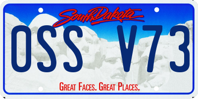 SD license plate 0SSV73