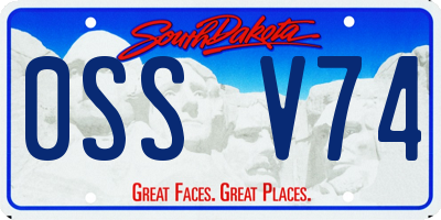 SD license plate 0SSV74
