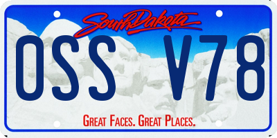 SD license plate 0SSV78