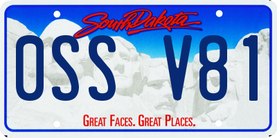 SD license plate 0SSV81