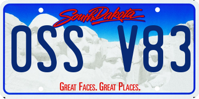 SD license plate 0SSV83