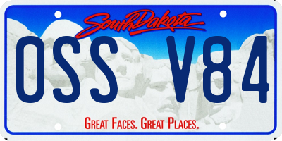 SD license plate 0SSV84