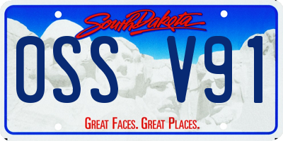 SD license plate 0SSV91