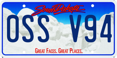 SD license plate 0SSV94