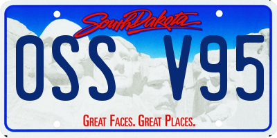 SD license plate 0SSV95