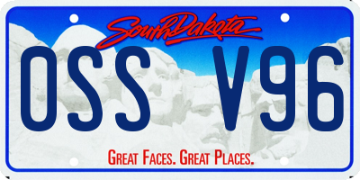 SD license plate 0SSV96