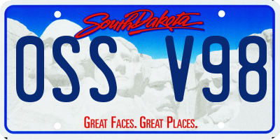 SD license plate 0SSV98