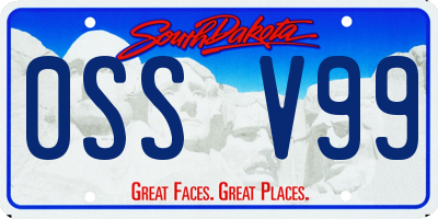 SD license plate 0SSV99