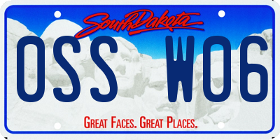 SD license plate 0SSW06