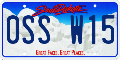SD license plate 0SSW15