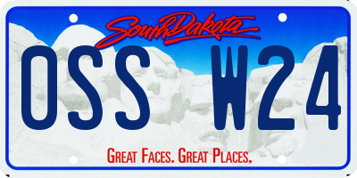 SD license plate 0SSW24