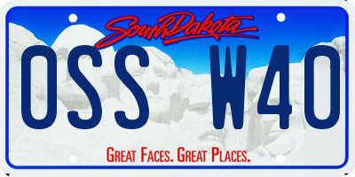 SD license plate 0SSW40