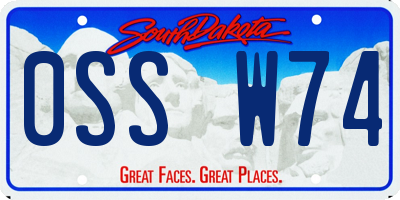 SD license plate 0SSW74