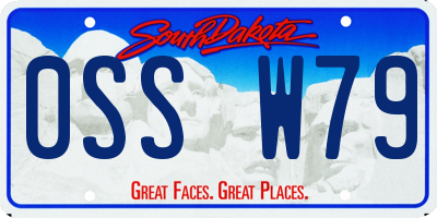 SD license plate 0SSW79
