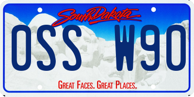 SD license plate 0SSW90