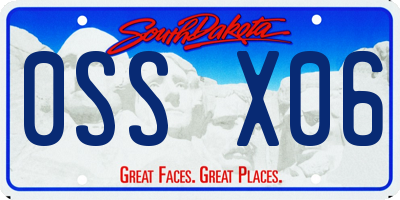 SD license plate 0SSX06
