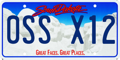 SD license plate 0SSX12
