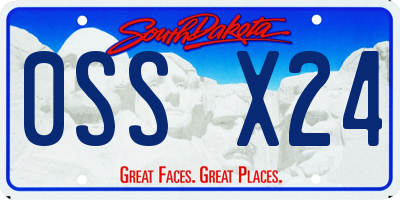 SD license plate 0SSX24