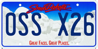 SD license plate 0SSX26