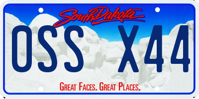 SD license plate 0SSX44