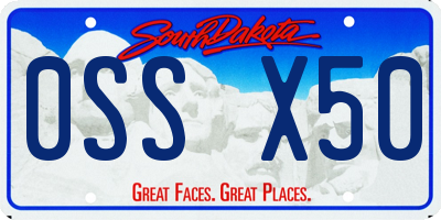 SD license plate 0SSX50