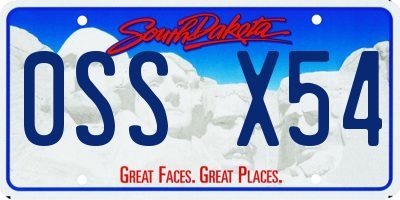 SD license plate 0SSX54