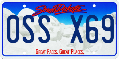 SD license plate 0SSX69