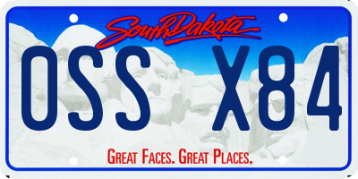 SD license plate 0SSX84
