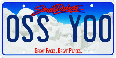 SD license plate 0SSY00