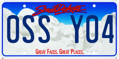 SD license plate 0SSY04