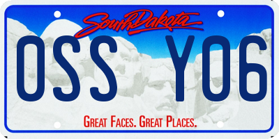SD license plate 0SSY06