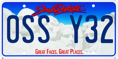 SD license plate 0SSY32