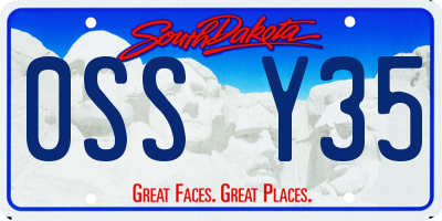 SD license plate 0SSY35