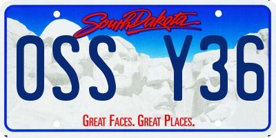 SD license plate 0SSY36
