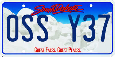 SD license plate 0SSY37