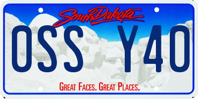 SD license plate 0SSY40