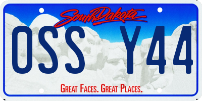 SD license plate 0SSY44