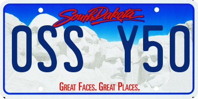 SD license plate 0SSY50