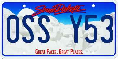 SD license plate 0SSY53