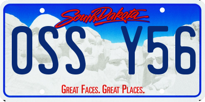 SD license plate 0SSY56