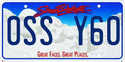 SD license plate 0SSY60