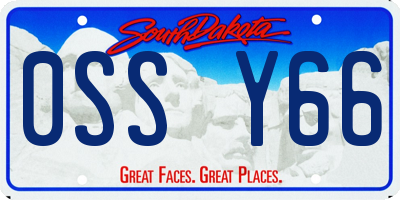 SD license plate 0SSY66