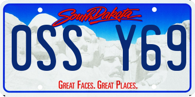 SD license plate 0SSY69