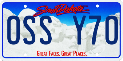 SD license plate 0SSY70