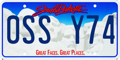 SD license plate 0SSY74