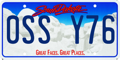 SD license plate 0SSY76