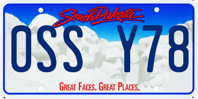 SD license plate 0SSY78